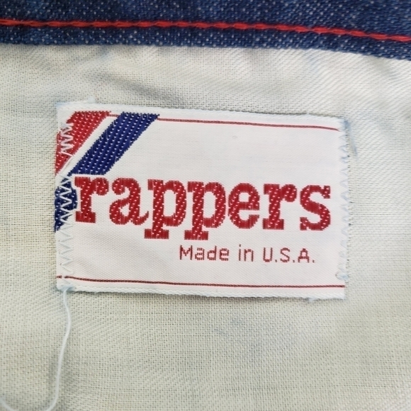 Vintage RAPPERS Jeans Like New 38x33 USA Made Painter Pocket High  Waist Flare - Picture 8 of 15